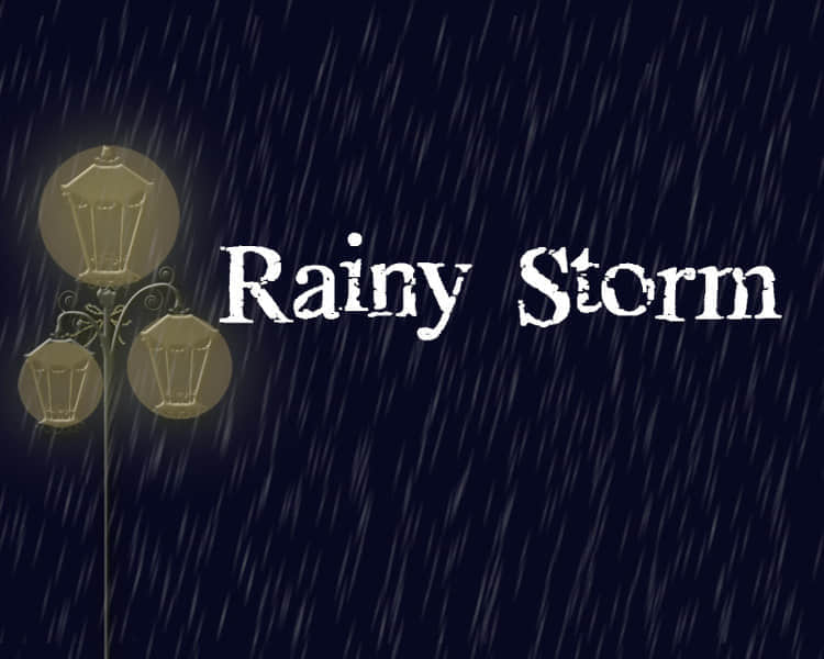 夏夜雨季暴雨笔刷