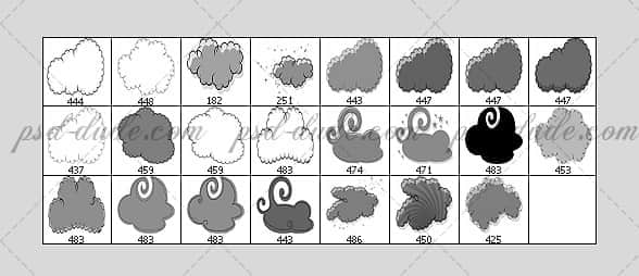 可爱无比的PS卡通云朵笔刷