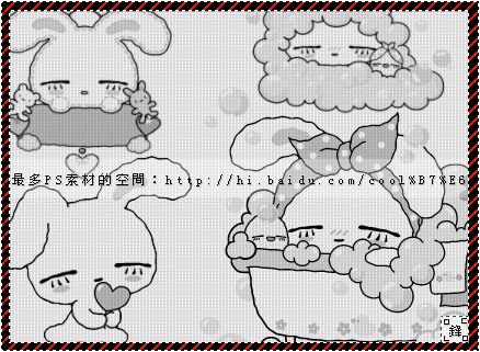 可爱卡通小白兔笔刷
