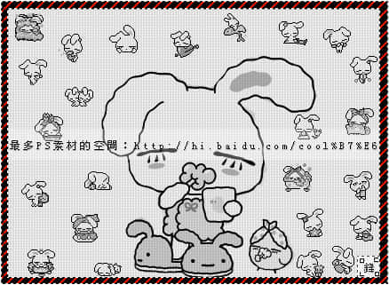 可爱卡通小白兔笔刷