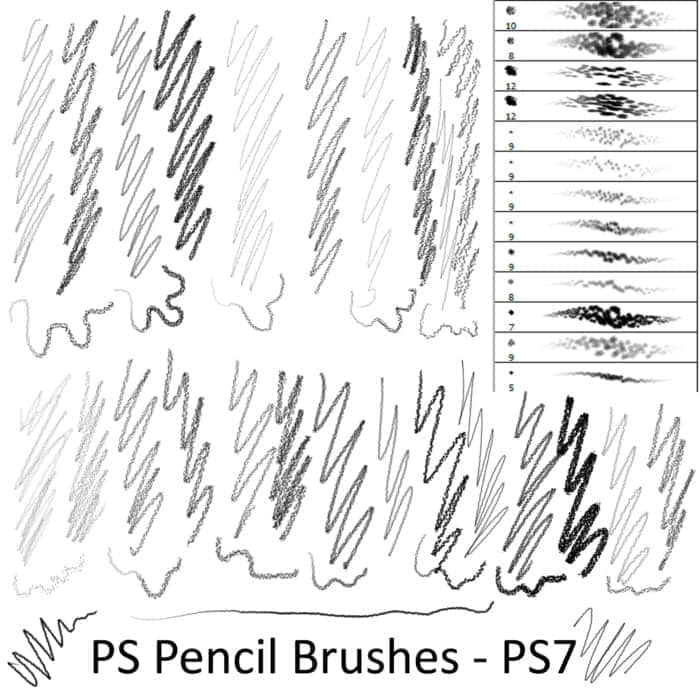 Photoshop CS5专用铅笔笔刷免费下载