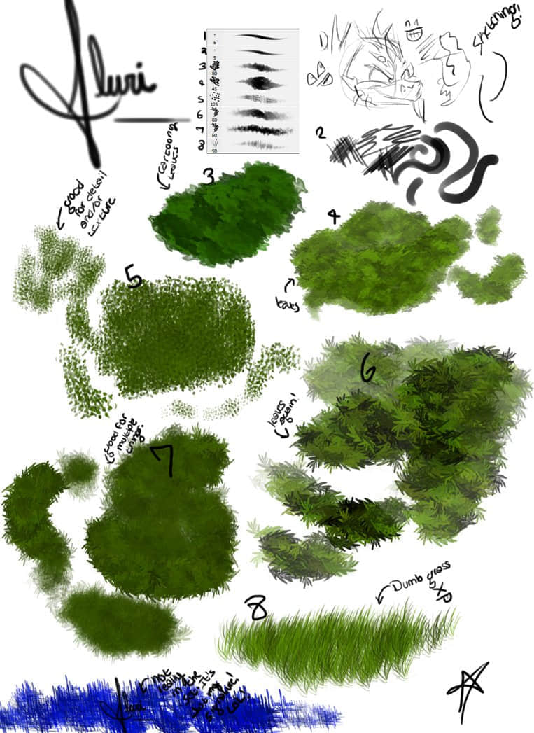 青苔青草效果笔刷