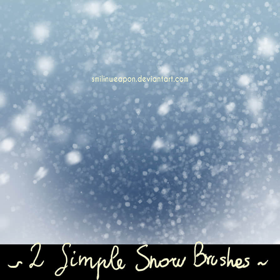 Photoshop真实的雪花下雪笔刷