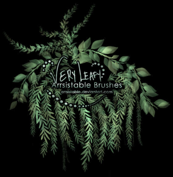 枝叶花环PS笔刷