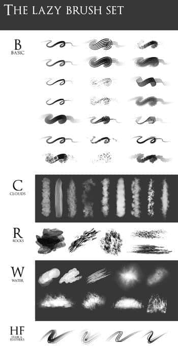懒人专用的全能PS笔刷下载-玩吧资源站