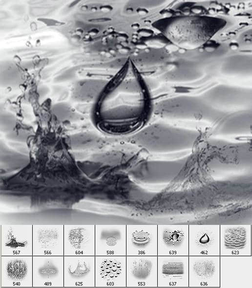 PS水珠、露珠、水滴笔刷
