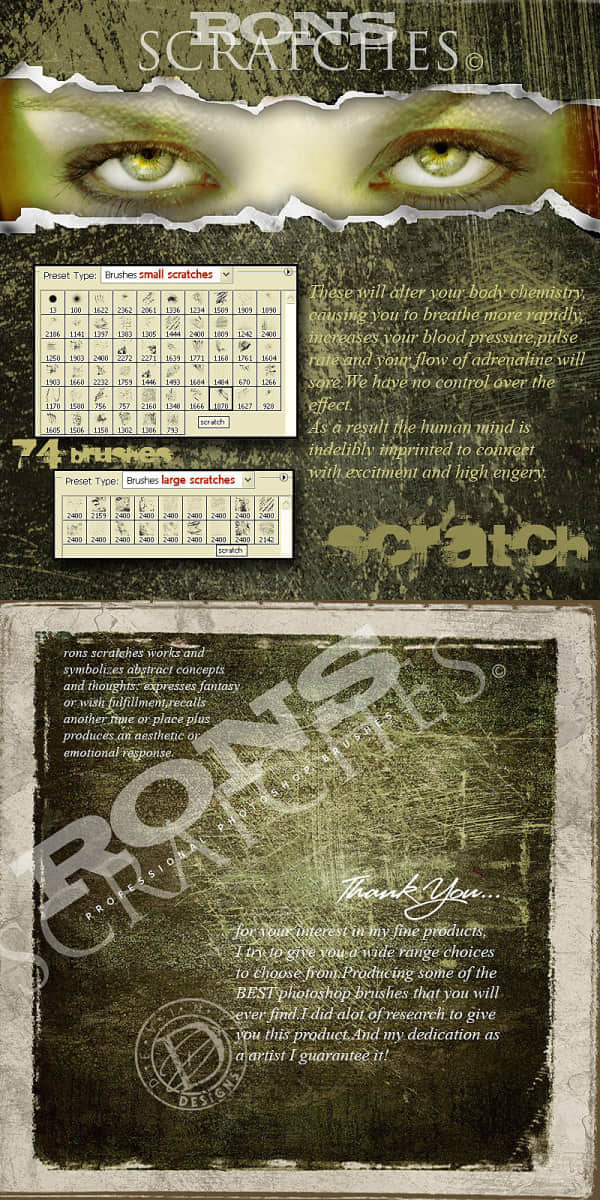 商业收费高清晰划痕刮痕PS系列笔刷