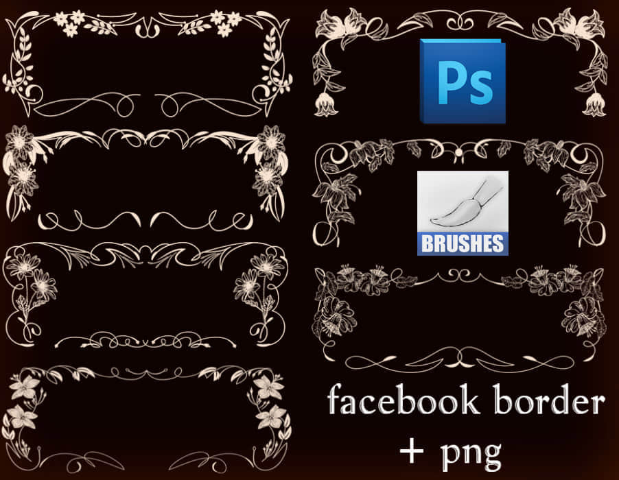 漂亮的Photoshop CS5边界花纹笔刷下载