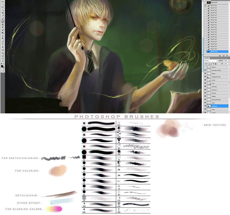 Photoshop CS5专属水彩画笔笔刷