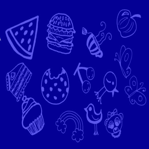 可爱卡通线条食物笔刷