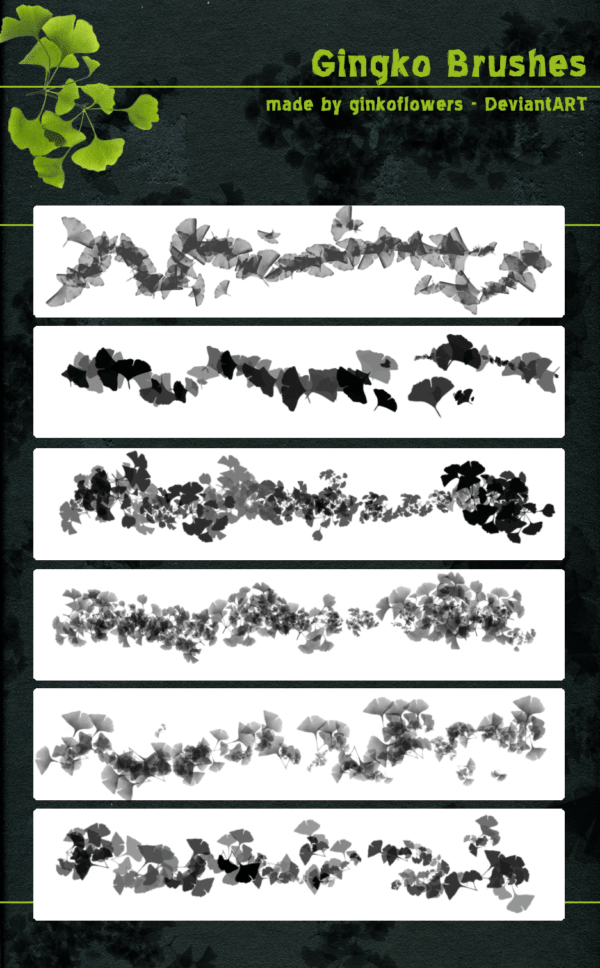 银杏树叶笔刷