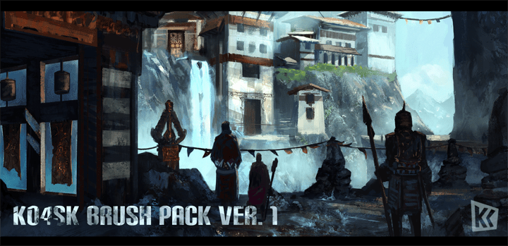 国外私人收集制作CG绘画艺术创作PS笔刷套装