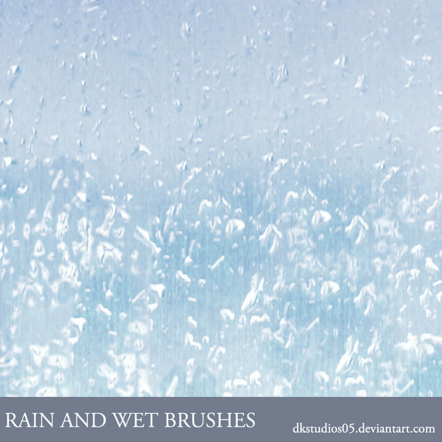 玻璃上雨滴效果笔刷