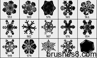 多种雪花笔刷
