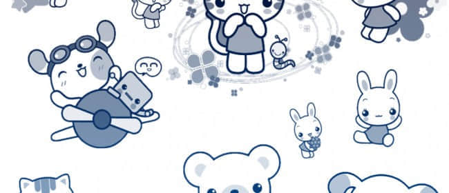 可爱泰迪熊笔刷-玩吧资源站