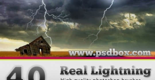 40种组合闪电笔刷-玩吧资源站