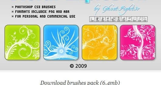 漂亮植物印花-玩吧资源站