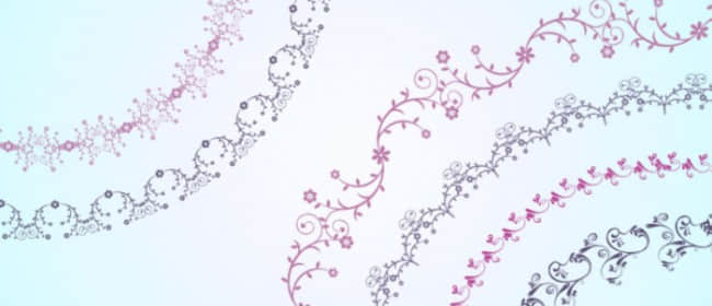 花圈花纹笔刷-玩吧资源站