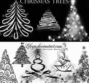 圣诞树笔刷2-玩吧资源站