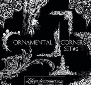 画框边角笔刷-玩吧资源站