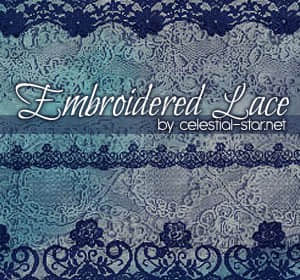 刺绣花边笔刷-玩吧资源站