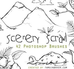 风景写生笔刷-玩吧资源站