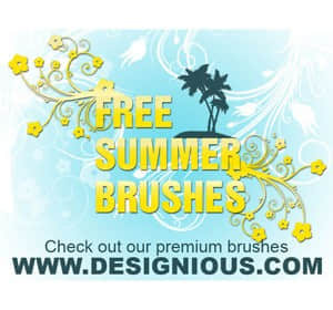 夏日元素笔刷-玩吧资源站