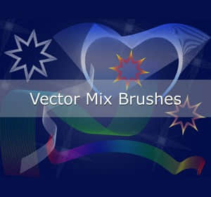 曲线组合图形笔刷-玩吧资源站