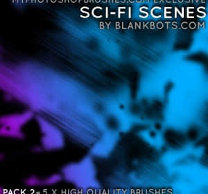 科幻背景笔刷-玩吧资源站
