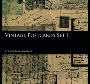 老明信片笔刷-玩吧资源站