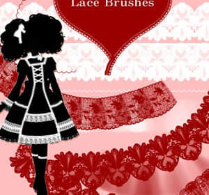 雷系裙边花纹笔刷-玩吧资源站