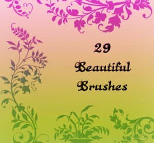 典雅华丽的花纹笔刷-玩吧资源站