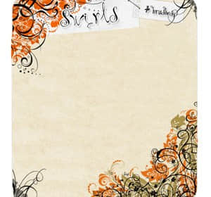 旋窝涂鸦花纹笔刷-玩吧资源站