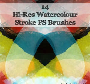 高分辨率水彩画笔笔刷-玩吧资源站