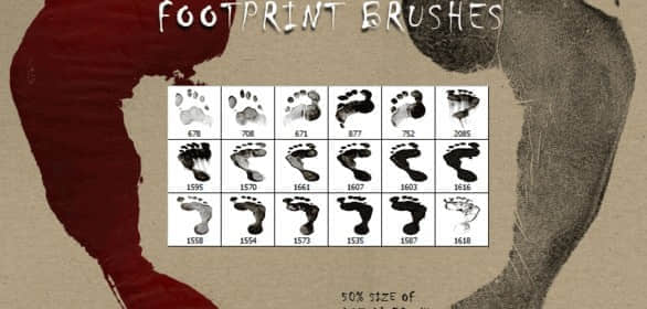 大脚印笔刷-玩吧资源站