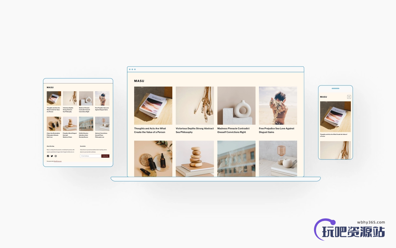 推荐一款适合图片博客的 WordPress 主题:Masu-玩吧资源站