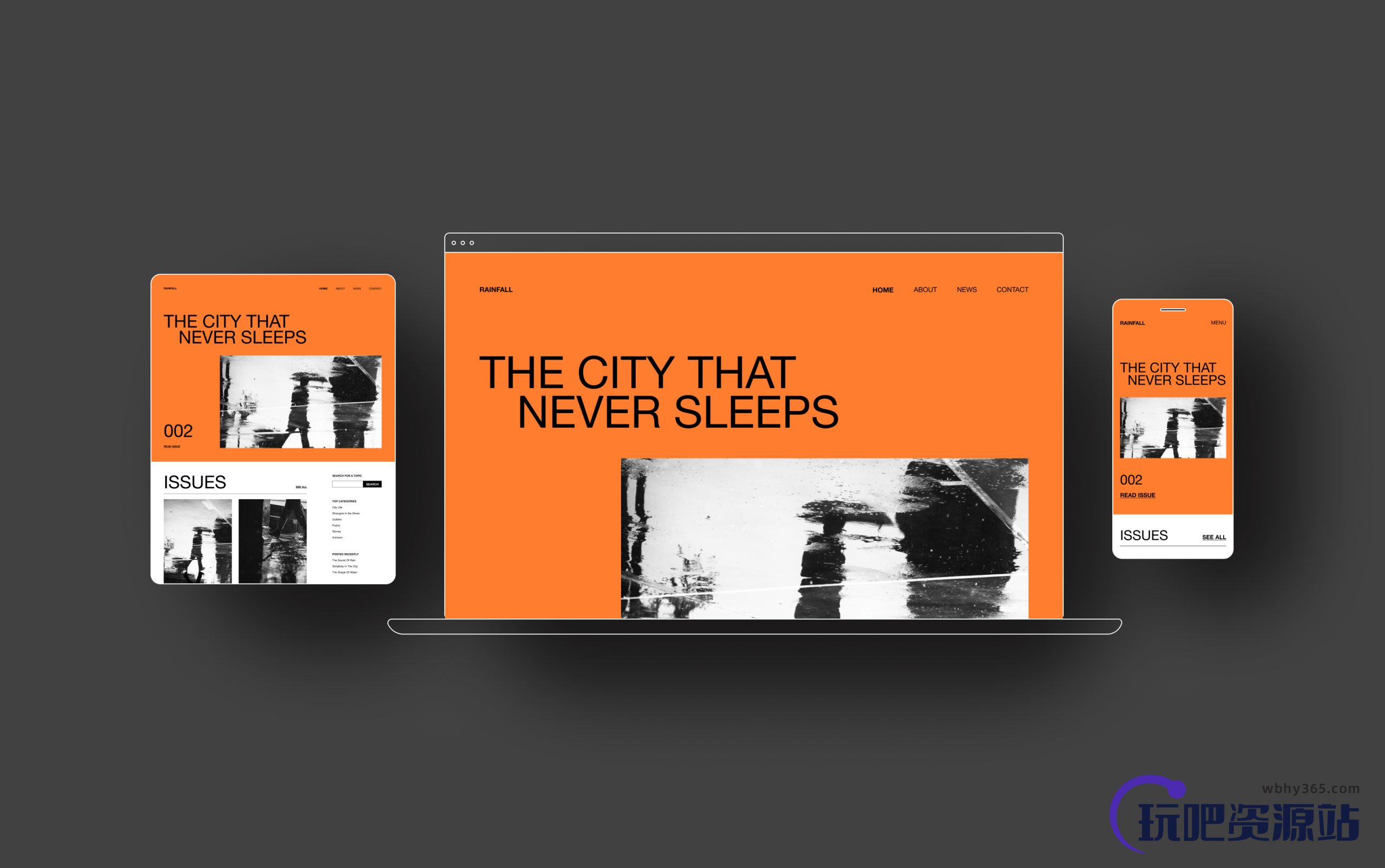 推荐一款照片博客的 WordPress 主题:Rainfall-玩吧资源站