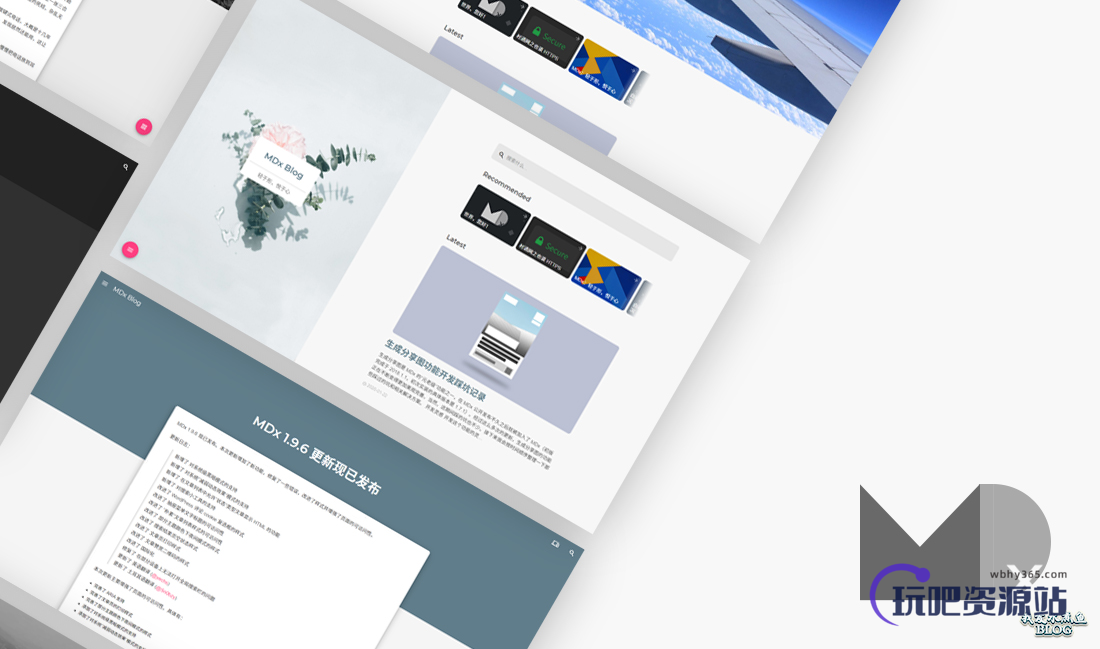 图片[1]-推荐一款 Material Design 风格 WordPress 主题：MDx-玩吧资源站