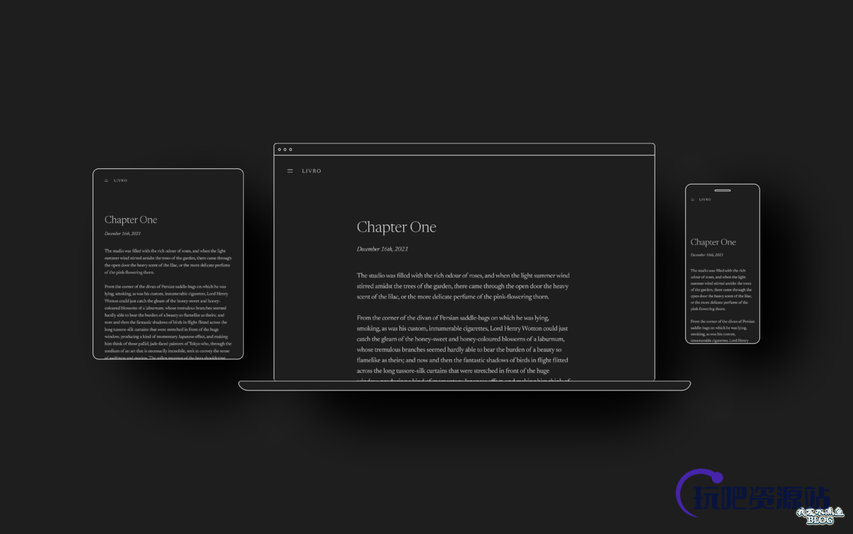 图片[1]-WordPress 官方推出的简洁文字阅读主题 Livro-玩吧资源站