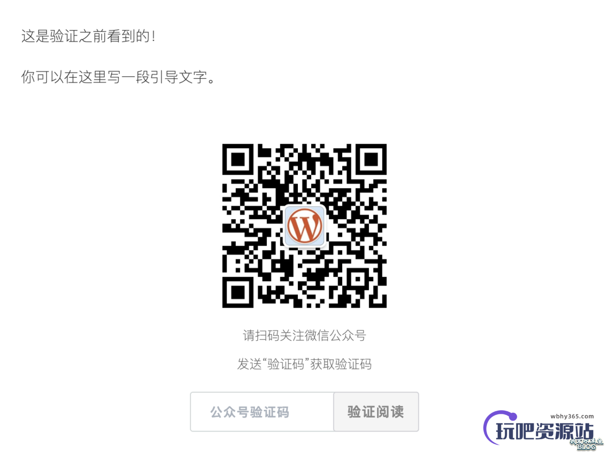 图片[2]-微码：微信公众号验证码查看全文 WordPress 插件-玩吧资源站