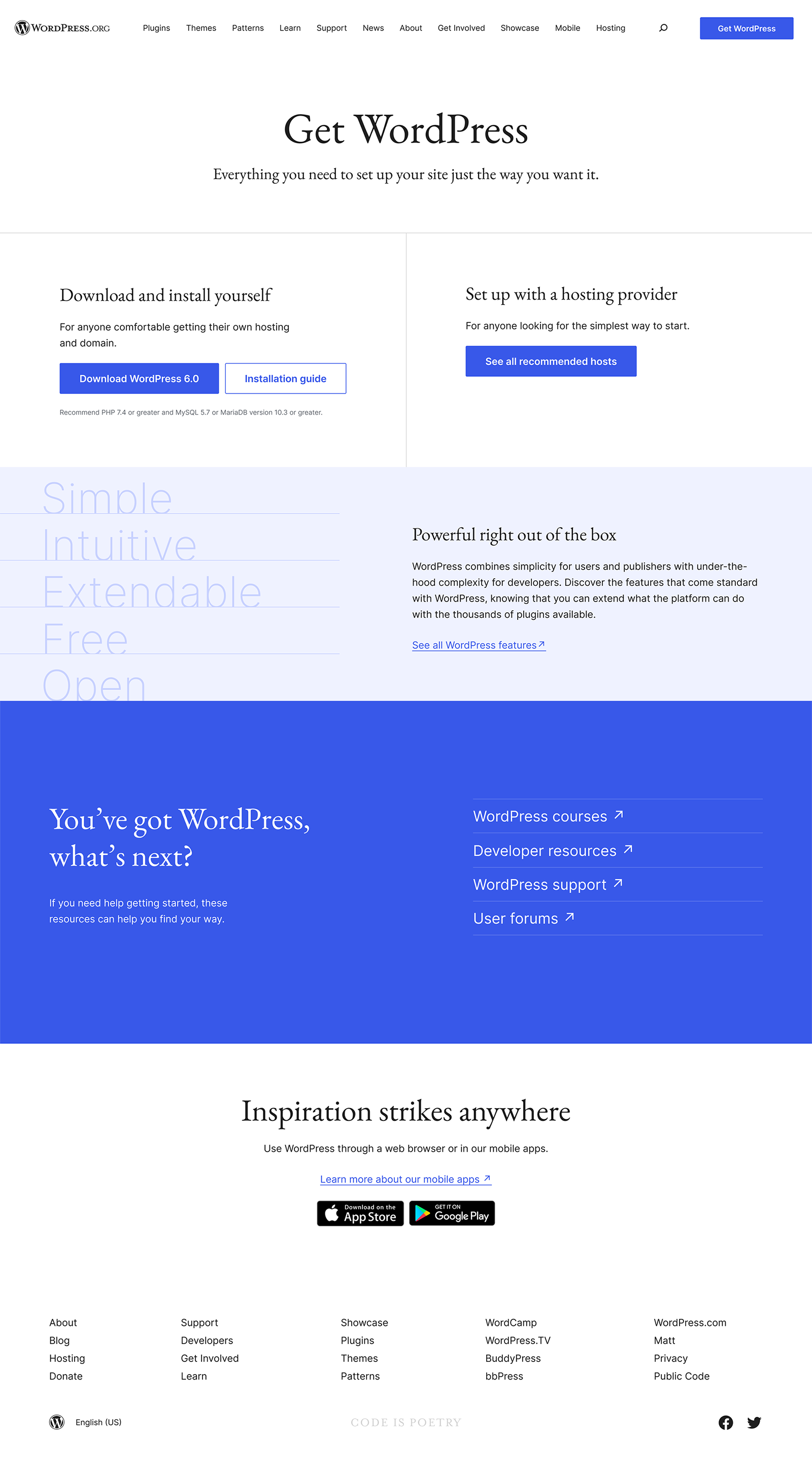 WordPress.org 推出了新的首页和下载页-玩吧资源站